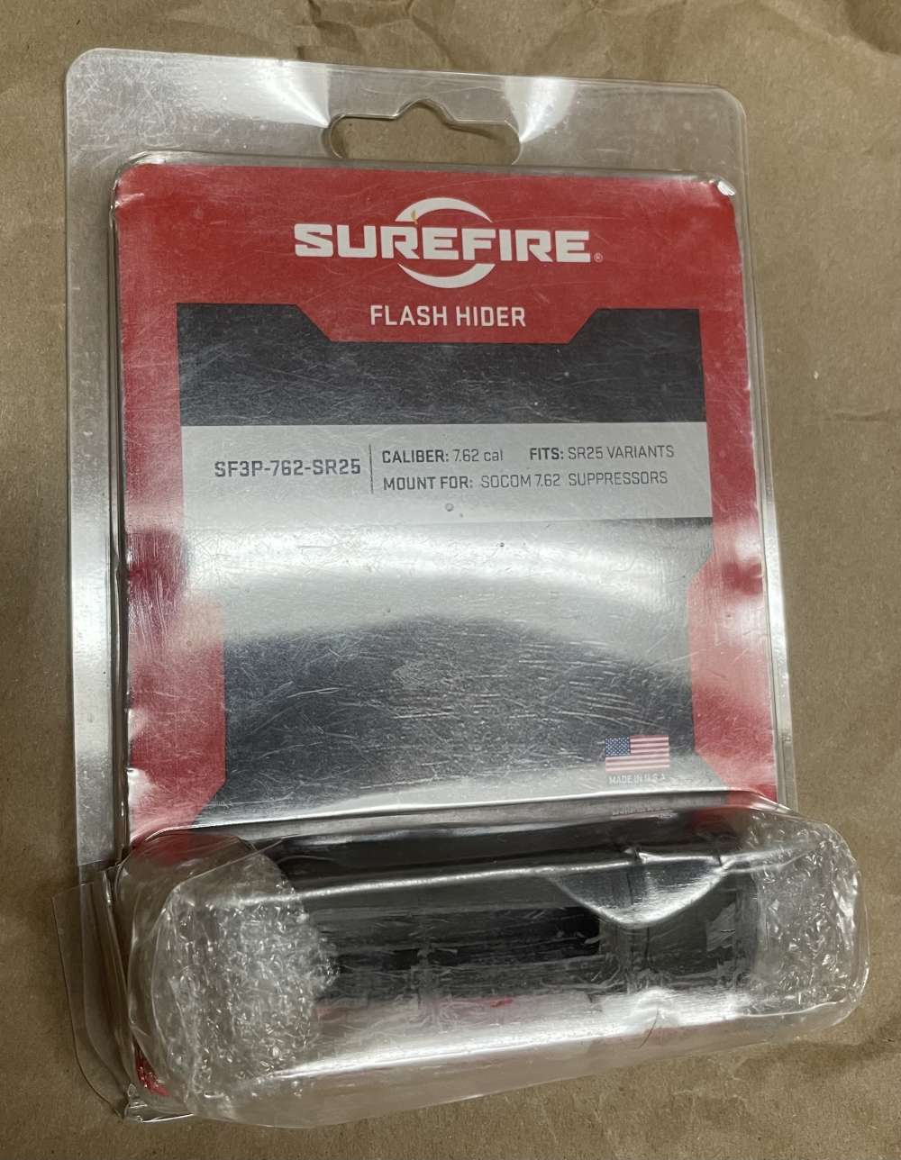 SureFire KAC SR25 7.62 SOCOM Flash Hider - 3/4x24 -img-0