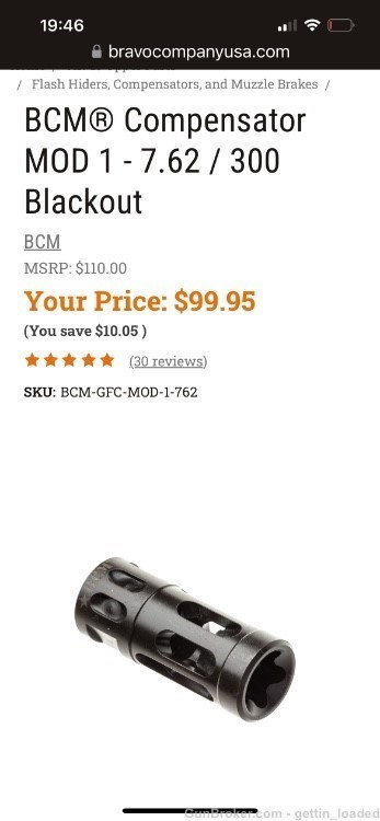 BCM Mod 1 Compensator 7.62 300 BLK 30 Cal-img-2