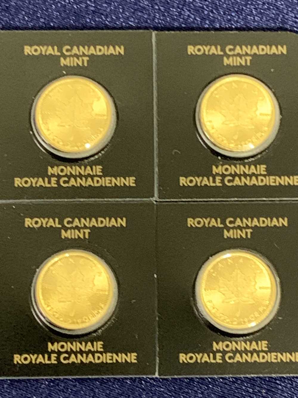 Royal Canadian Mint 2021 1g .9999 fine gold round sealed - 4 rounds -img-0