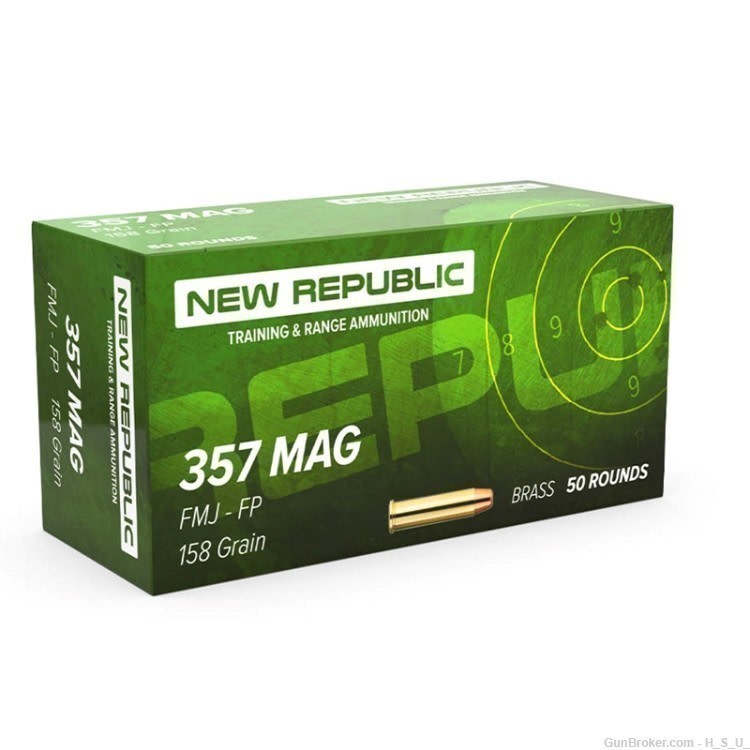 500 RDS New Republic 357 Magnum Ammo 158 Grain FMJ .357-img-0