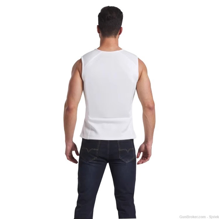 NIJ IIIA Concealable Flexible Body Armor Undershirt STOPS 12GA + .44MAG XL-img-3