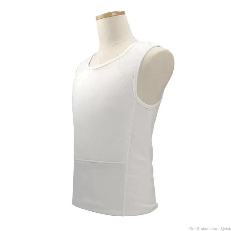 NIJ IIIA Concealable Flexible Body Armor Undershirt STOPS 12GA + .44MAG XL-img-0