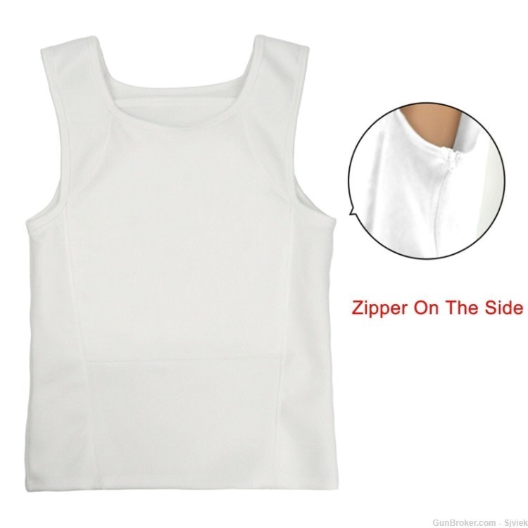 NIJ IIIA Concealable Flexible Body Armor Undershirt STOPS 12GA + .44MAG XL-img-4