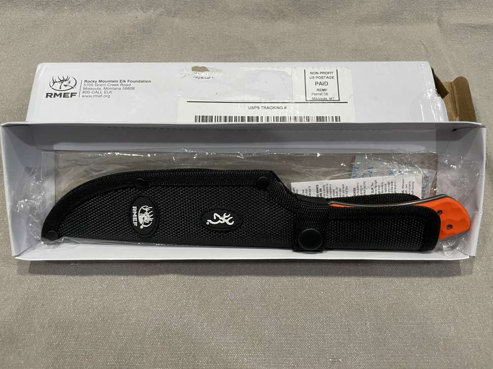 Browning Skinning Knife RMEF 5.5" Fixed Blade New-img-0