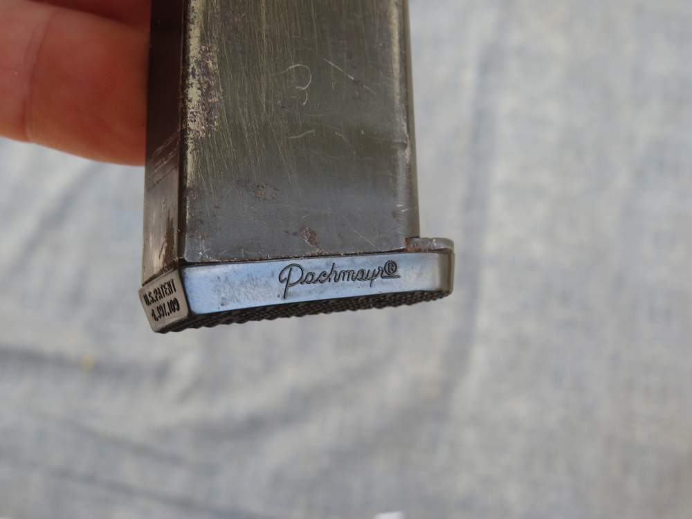 WWI 1911 TWO 2 TONE 45 7 RD MAGAZINE w PACHMAYR BASE VERY GOOD WORKING COND-img-7