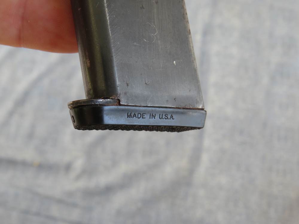 WWI 1911 TWO 2 TONE 45 7 RD MAGAZINE w PACHMAYR BASE VERY GOOD WORKING COND-img-6