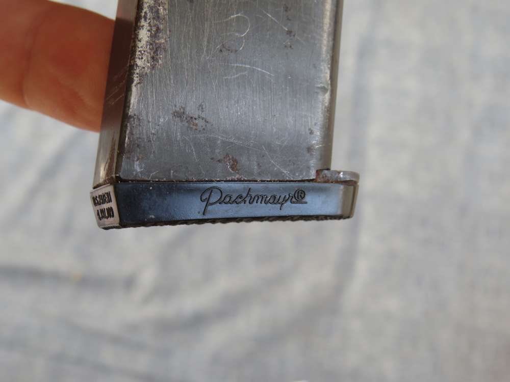 WWI 1911 TWO 2 TONE 45 7 RD MAGAZINE w PACHMAYR BASE VERY GOOD WORKING COND-img-5