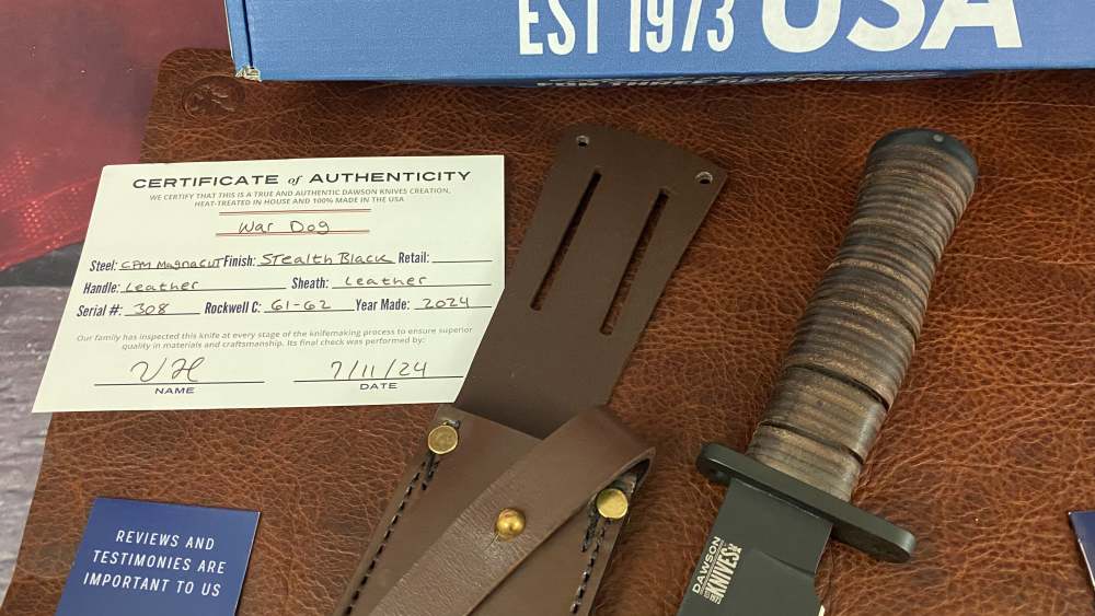 Dawson knives USA War Dog CPM- Magna Cut American fixed blades - 5% OFF!-img-3