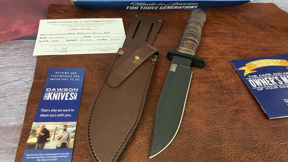 Dawson knives USA War Dog CPM- Magna Cut American fixed blades - 5% OFF!-img-2