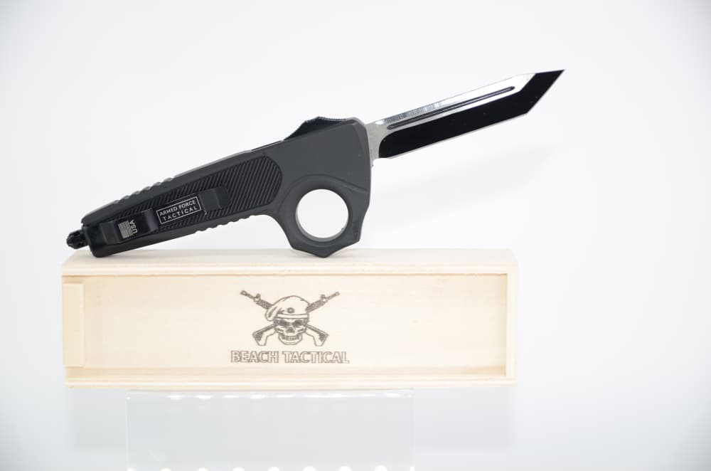 Phantom Grip Automatic OTF Knife Carbon Fiber Tanto Blade- NEW-img-1