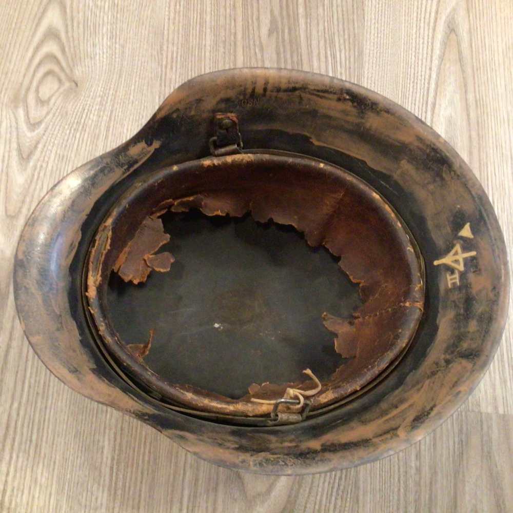 Original WWII German M42  Helmet W/Liner-img-7