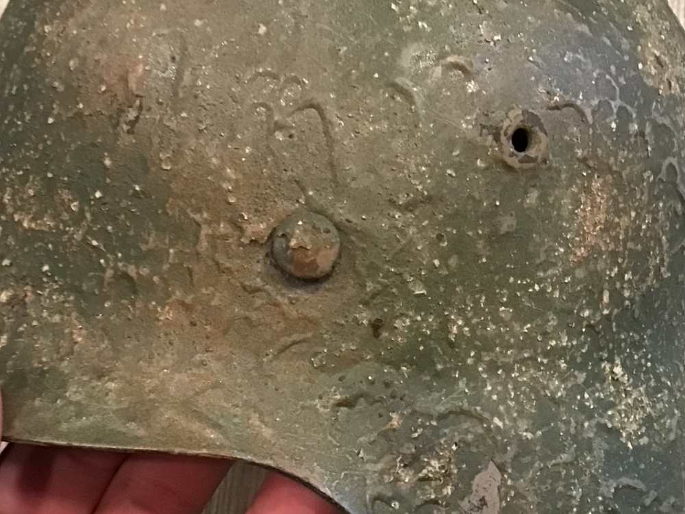 Original WWII German M42  Helmet W/Liner-img-5