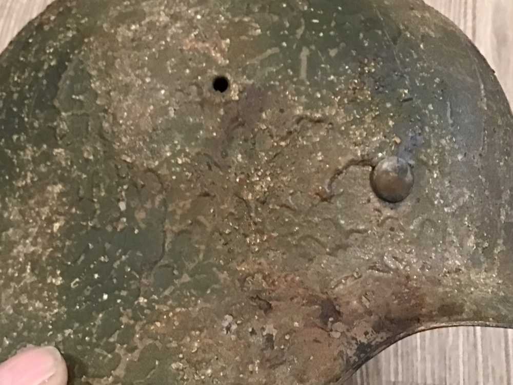 Original WWII German M42  Helmet W/Liner-img-6