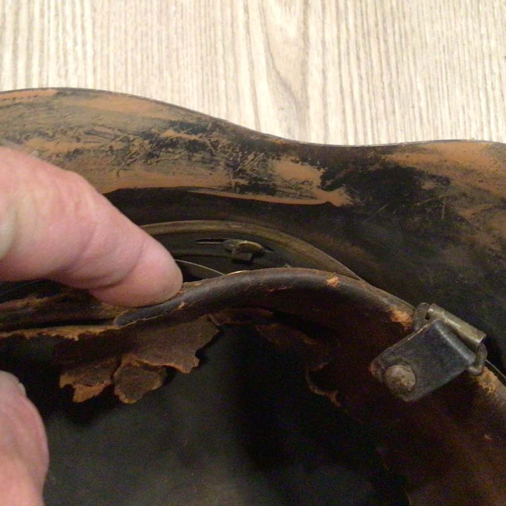 Original WWII German M42  Helmet W/Liner-img-14