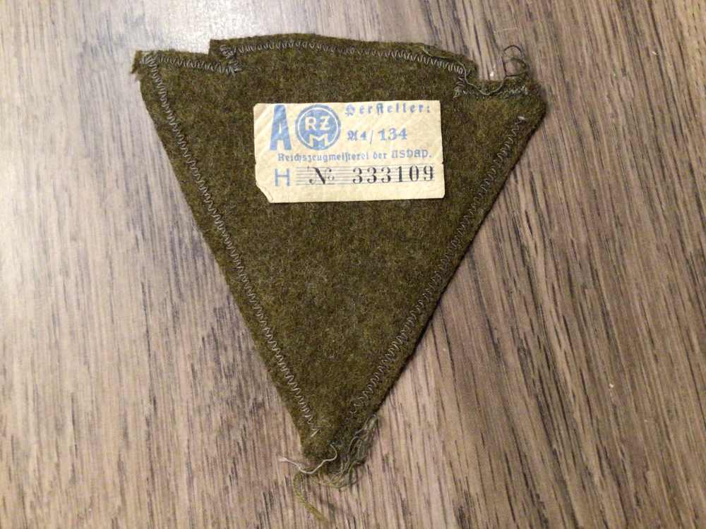 Original WWII German NSKK Patch W/RZM Tag-img-1
