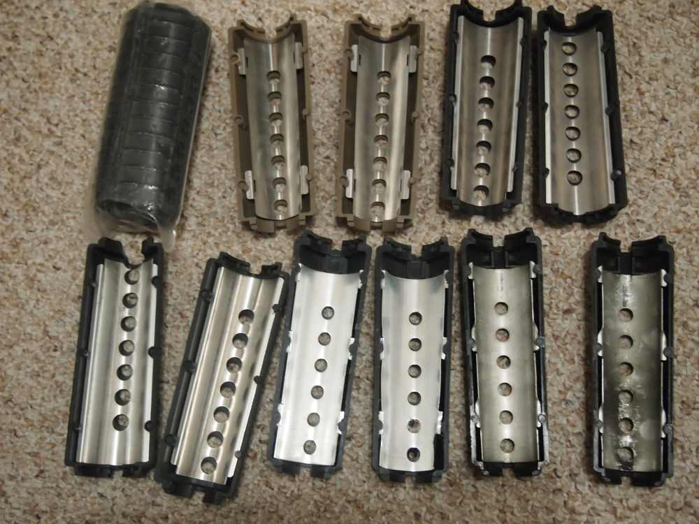 Lot of 6 Sets Carbine Length Handguards for AR15 M4 - Plastic-img-1