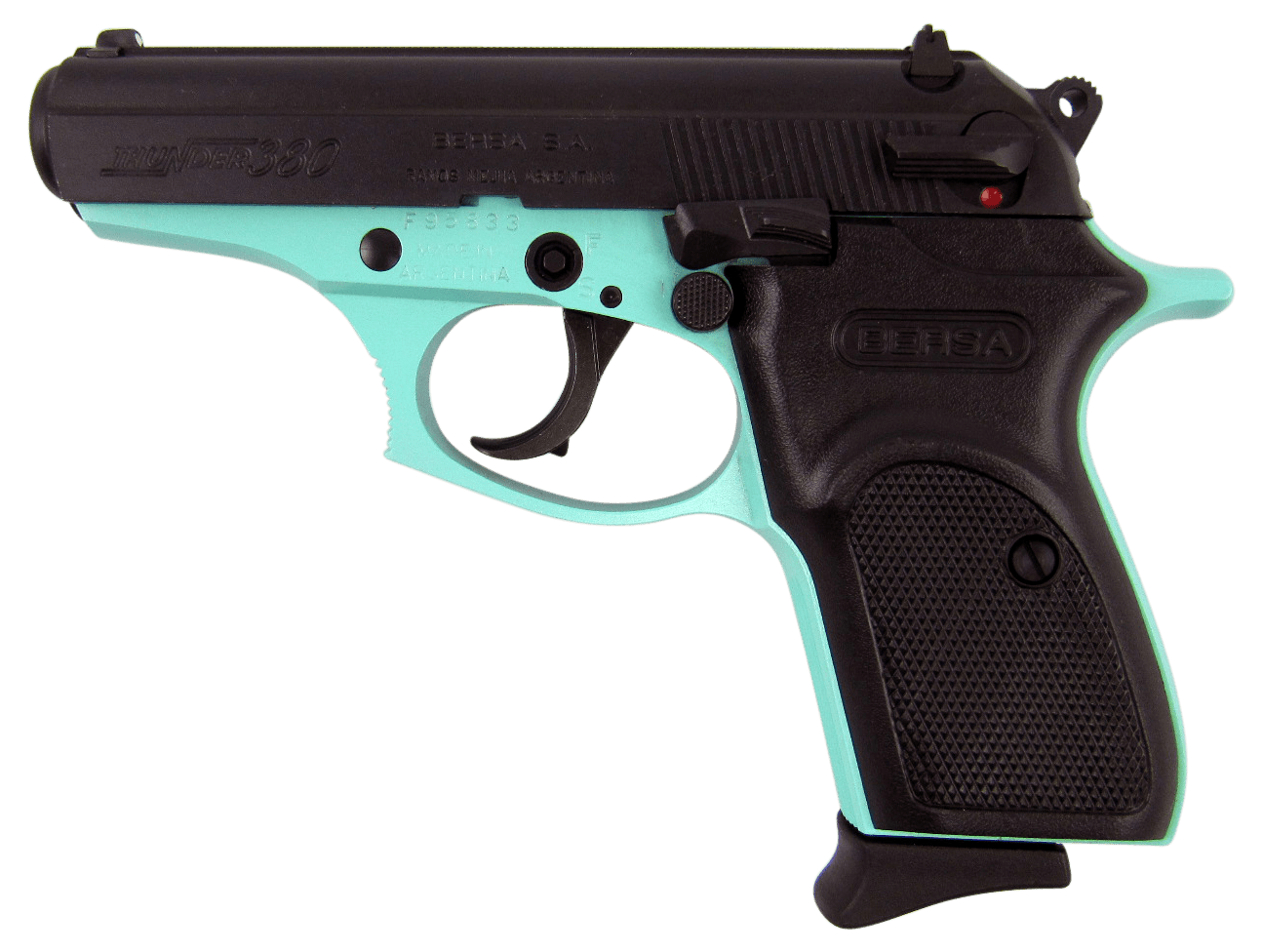 Bersa Thunder 380 ACP 3.50 Pistol Robin Egg Blue Cerakote-img-0