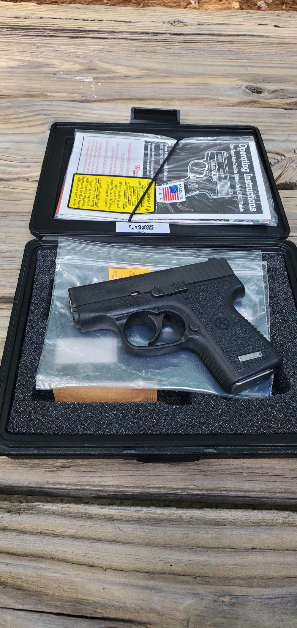 Great condition Kahr P380 Black, 2 holsters, plus box and papers-img-11