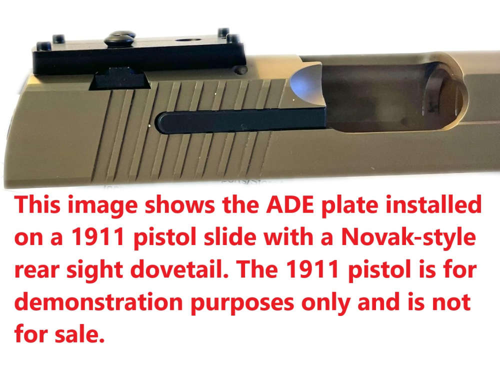 Red Dot Optic Adapter Mount Plate for 1911 pistol with NOVAK REAR SIGHT -img-2