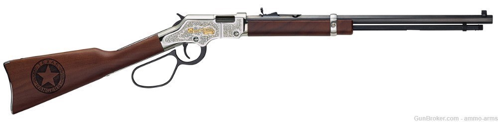 Henry Golden Boy Texas Rangers Bicentennial .22 LR Nickel Walnut H004TR-img-1