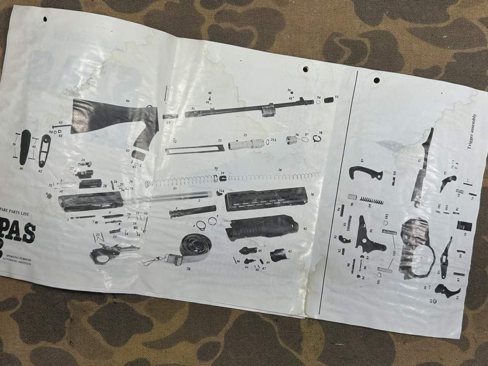 Franchi SPAS-12 Operator Manual ORIGINAL VTG w/ Parts List FIE SPAS12-img-3