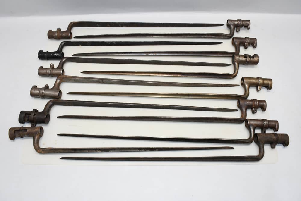 13 Unknown Antique Well Worn Socket Bayonets Mostly Unmarked READ-img-5