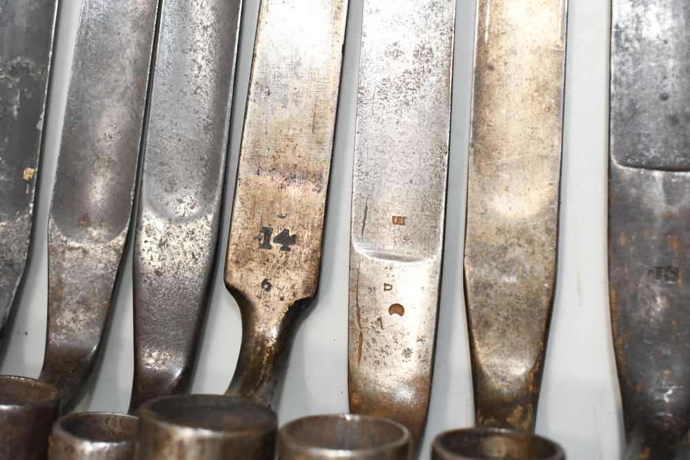 13 Unknown Antique Well Worn Socket Bayonets Mostly Unmarked READ-img-11