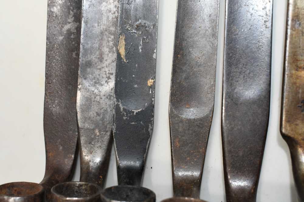 13 Unknown Antique Well Worn Socket Bayonets Mostly Unmarked READ-img-12