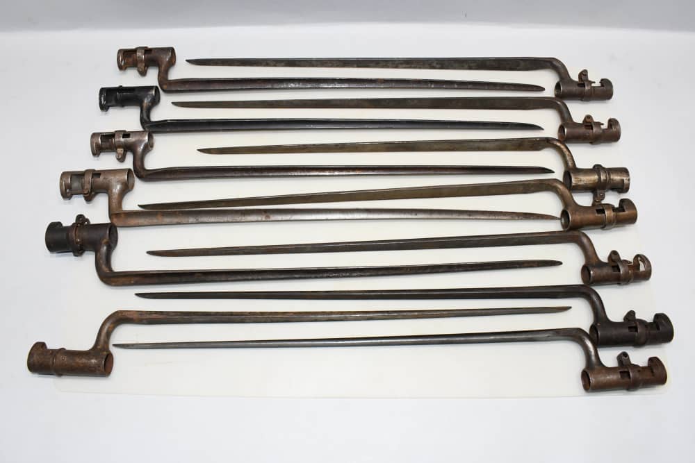 13 Unknown Antique Well Worn Socket Bayonets Mostly Unmarked READ-img-0