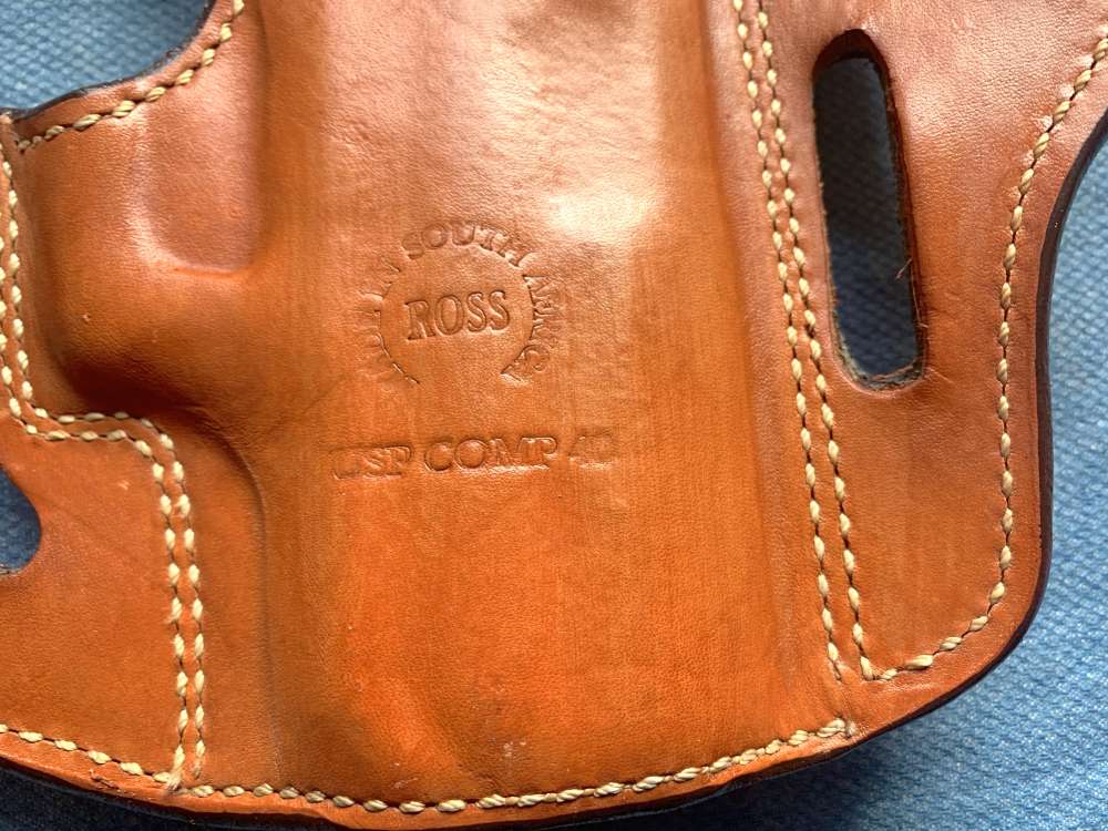 Left Hand Ross Holster, OWB for HK USP Compact, Brown, Used Excellent-img-2