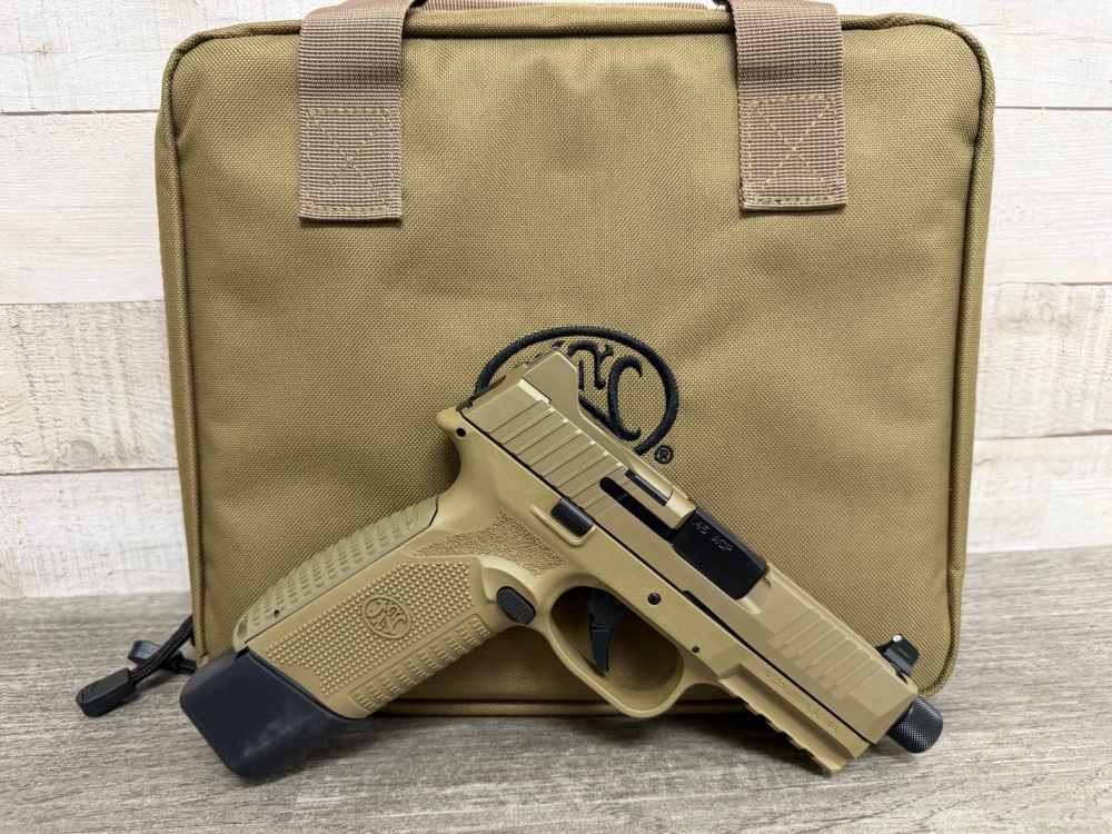 FNH FN HERSTAL 545 TACTICAL FDE FLAT DARK EARTH 45 ACP THREADED 66-101384 -img-8