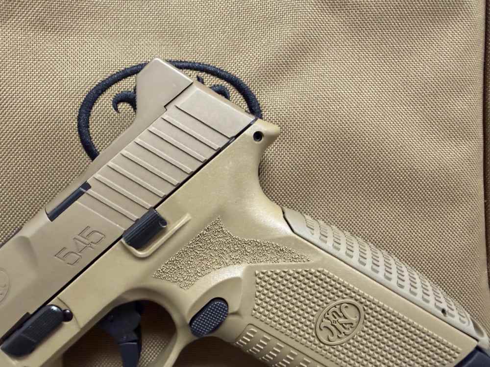 FNH FN HERSTAL 545 TACTICAL FDE FLAT DARK EARTH 45 ACP THREADED 66-101384 -img-3