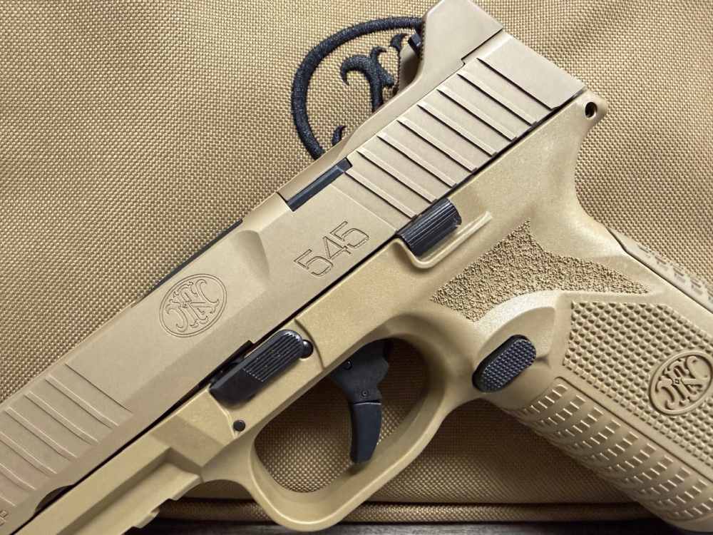 FNH FN HERSTAL 545 TACTICAL FDE FLAT DARK EARTH 45 ACP THREADED 66-101384 -img-2