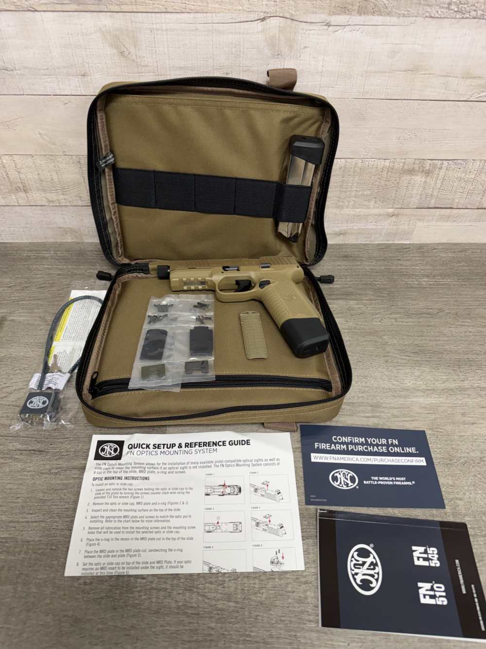 FNH FN HERSTAL 545 TACTICAL FDE FLAT DARK EARTH 45 ACP THREADED 66-101384 -img-19