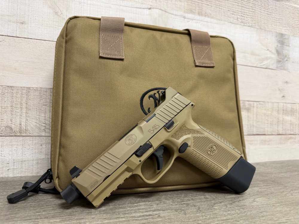 FNH FN HERSTAL 545 TACTICAL FDE FLAT DARK EARTH 45 ACP THREADED 66-101384 -img-0