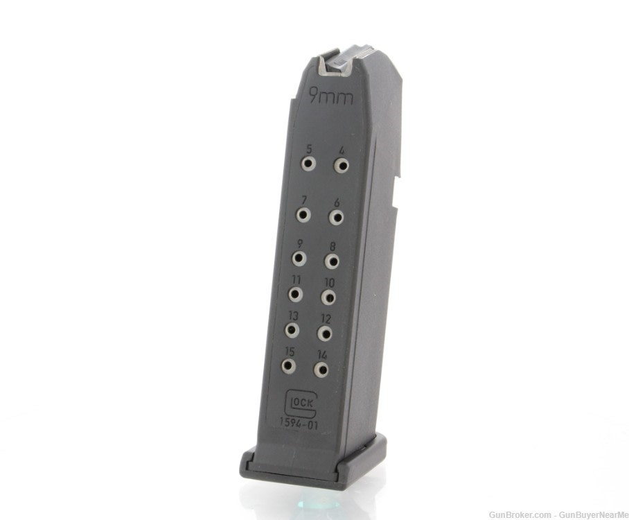 Glock Gen 5 Glock 19 .9mm Luger 15 Round Magazine with black Follower-img-1