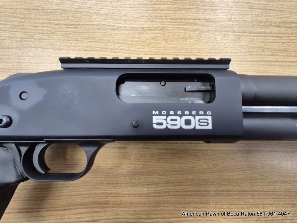 MOSSBERG 590S TACTICAL 12 GA 18" BRL, ATI ADJUSTABLE STOCK LIGHT SIGHT RAIL-img-7