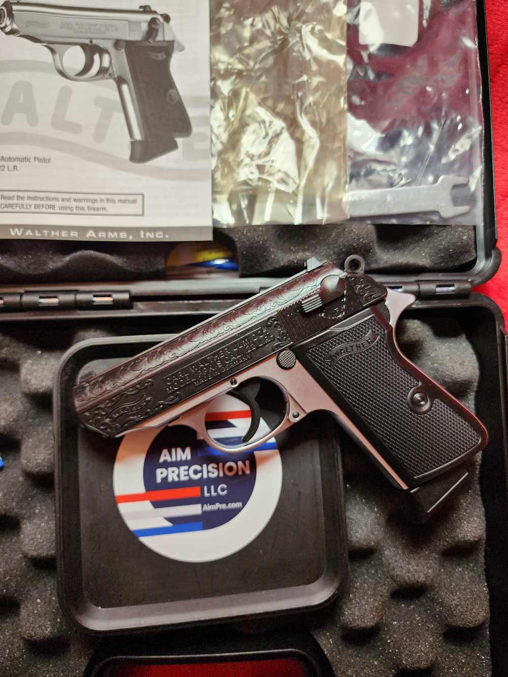 WALTHER PPK/S 22LR 10+1 BLACK NICKEL RARE ENGRAVING THREADED BARREL *2* 10R-img-5