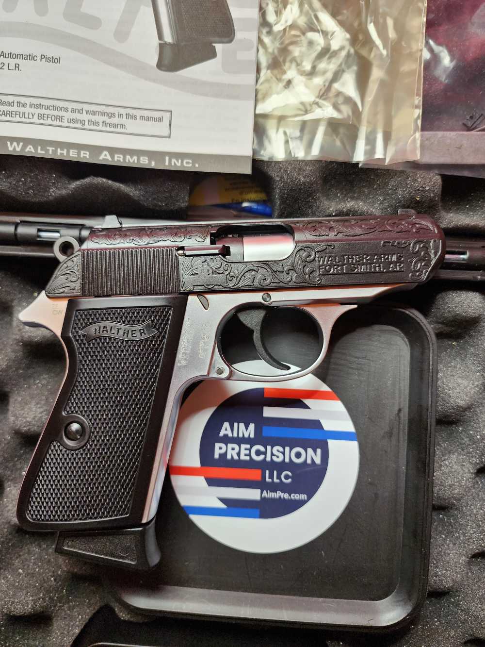WALTHER PPK/S 22LR 10+1 BLACK NICKEL RARE ENGRAVING THREADED BARREL *2* 10R-img-6