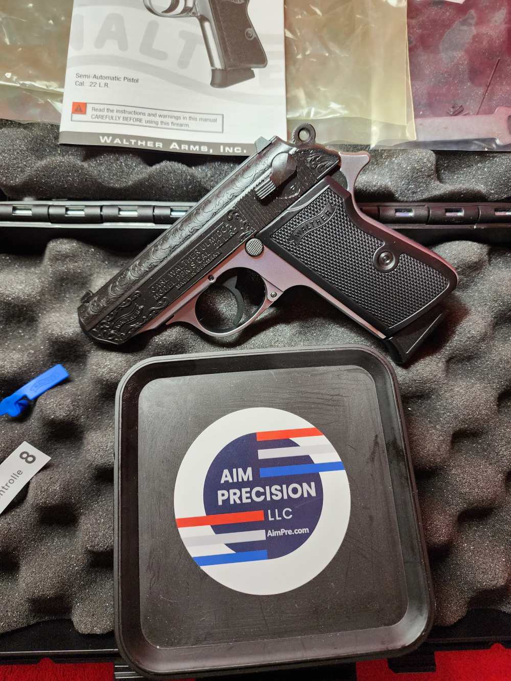 WALTHER PPK/S 22LR 10+1 BLACK NICKEL RARE ENGRAVING THREADED BARREL *2* 10R-img-7