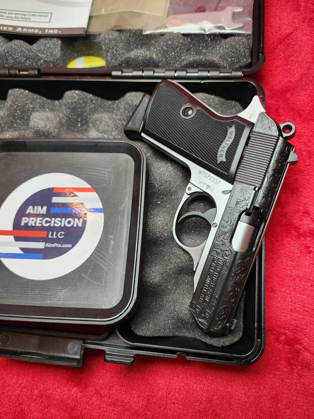WALTHER PPK/S 22LR 10+1 BLACK NICKEL RARE ENGRAVING THREADED BARREL *2* 10R-img-3