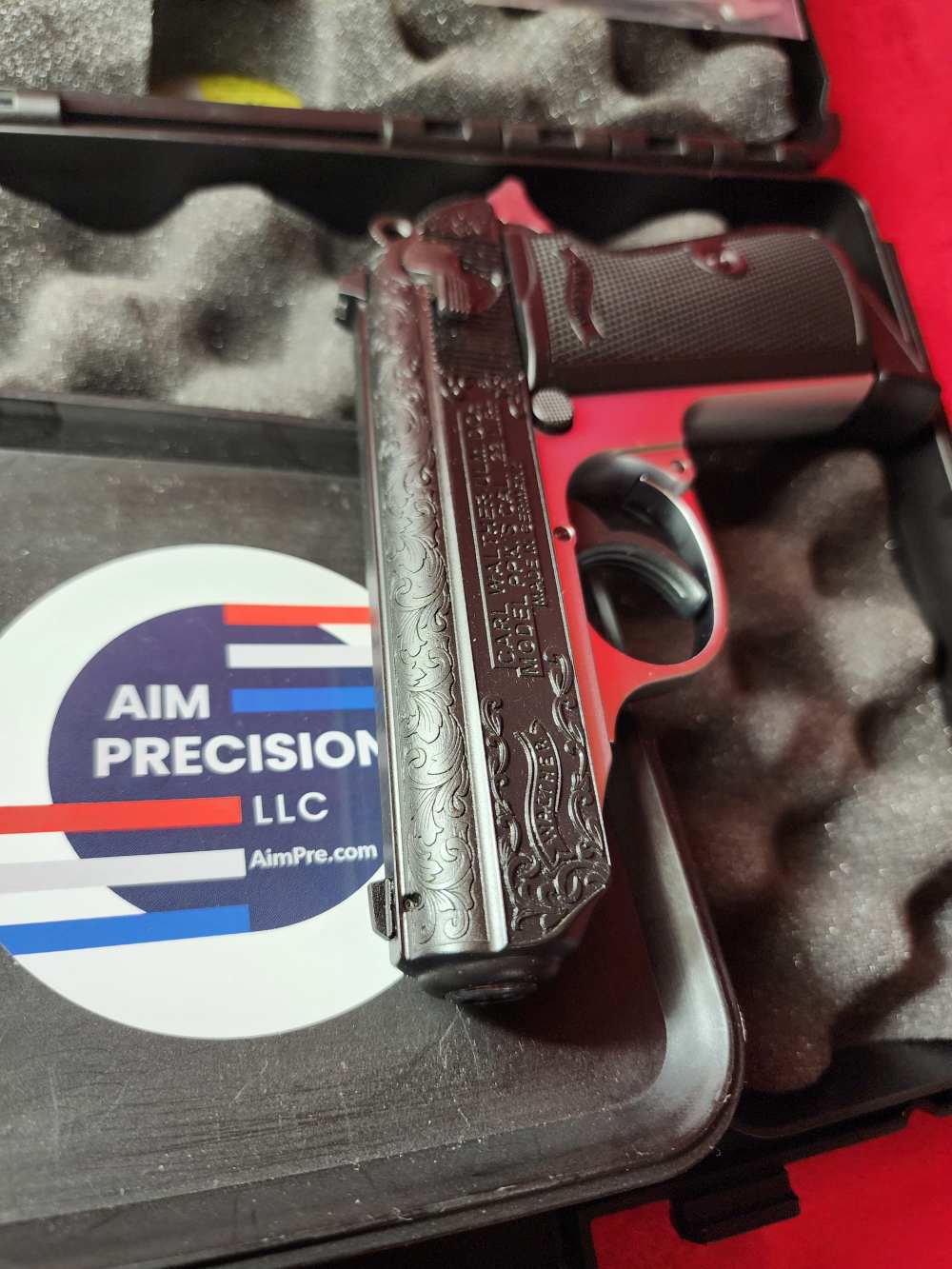 WALTHER PPK/S 22LR 10+1 BLACK NICKEL RARE ENGRAVING THREADED BARREL *2* 10R-img-0
