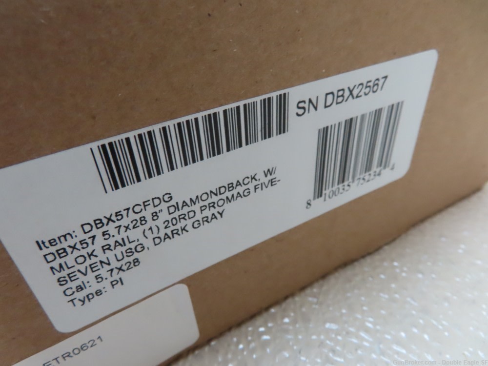 Diamondback DBX57 5.7x28 Pistol CFDG Dark Grey  LAST ONE  Brand NEW !  -img-10
