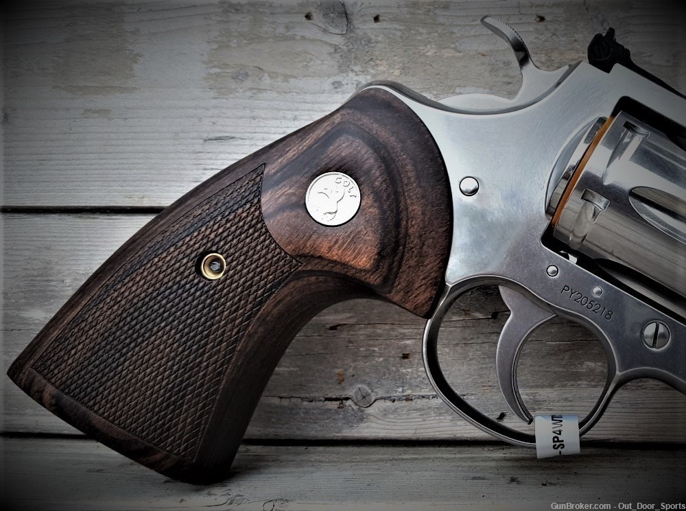 Colt Python  4.25" Barrel 6 Rounds Walnut Grips /EZ PAY $90-img-5