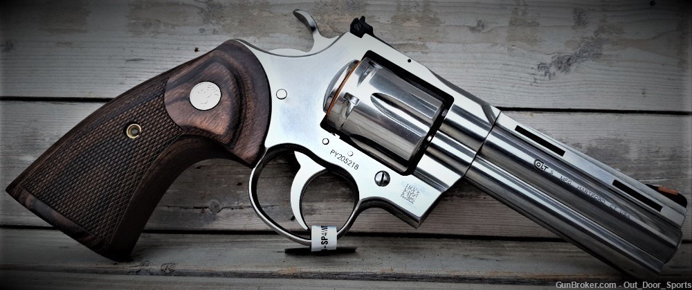 Colt Python  4.25" Barrel 6 Rounds Walnut Grips /EZ PAY $90-img-3