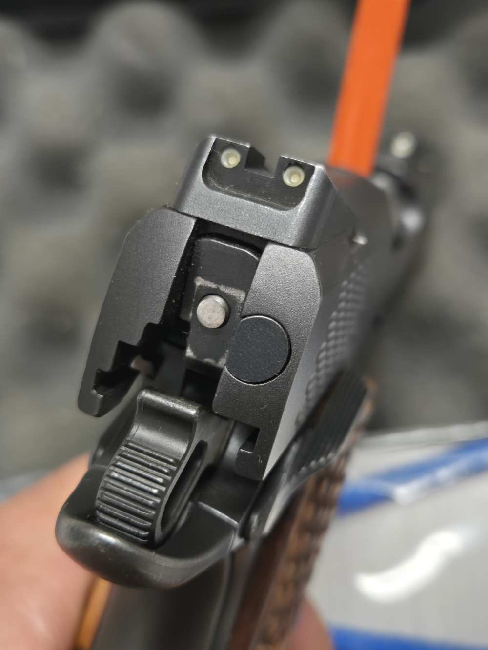 Kimber Ultra Raptor II 45 ACP Matte Blue Night sights as new condition-img-10
