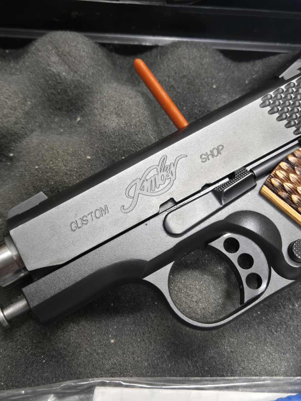 Kimber Ultra Raptor II 45 ACP Matte Blue Night sights as new condition-img-3