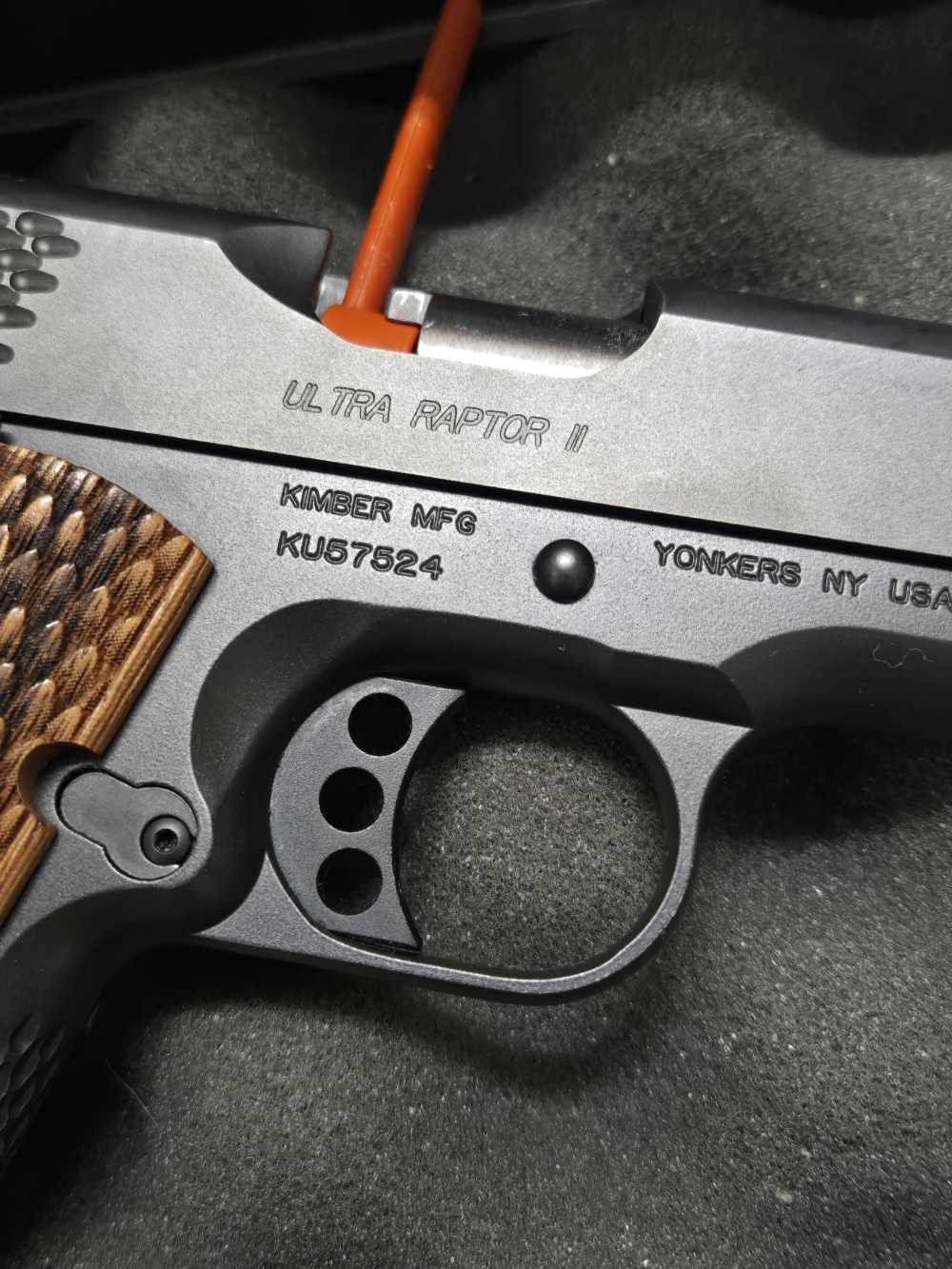 Kimber Ultra Raptor II 45 ACP Matte Blue Night sights as new condition-img-8