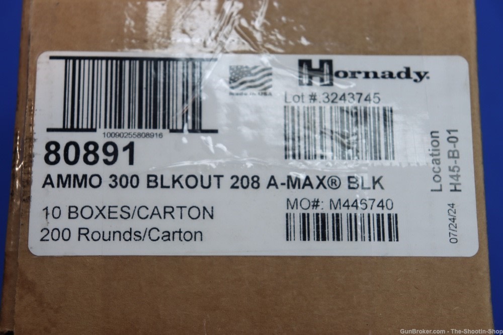 Hornady BLACK 300 Blackout Rifle Ammunition 200RD Ammo 208GR AMAX 80891 BLK-img-8
