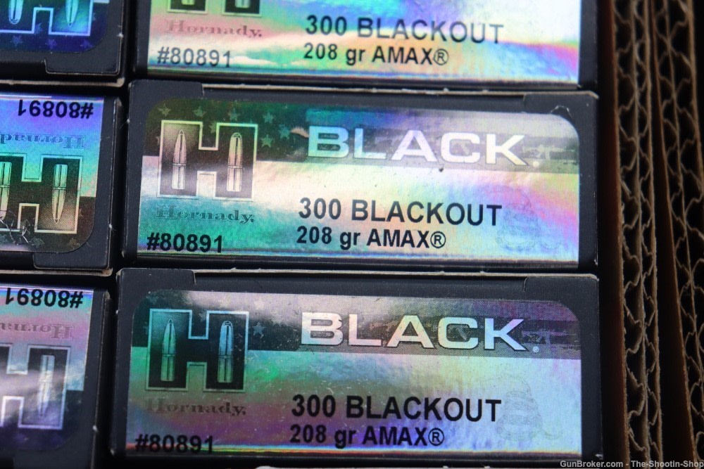 Hornady BLACK 300 Blackout Rifle Ammunition 200RD Ammo 208GR AMAX 80891 BLK-img-2
